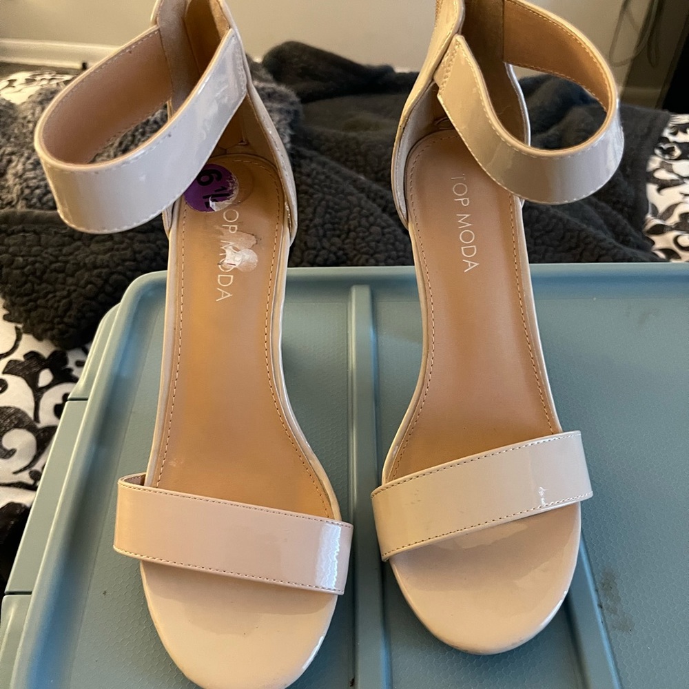 Opened toe heels